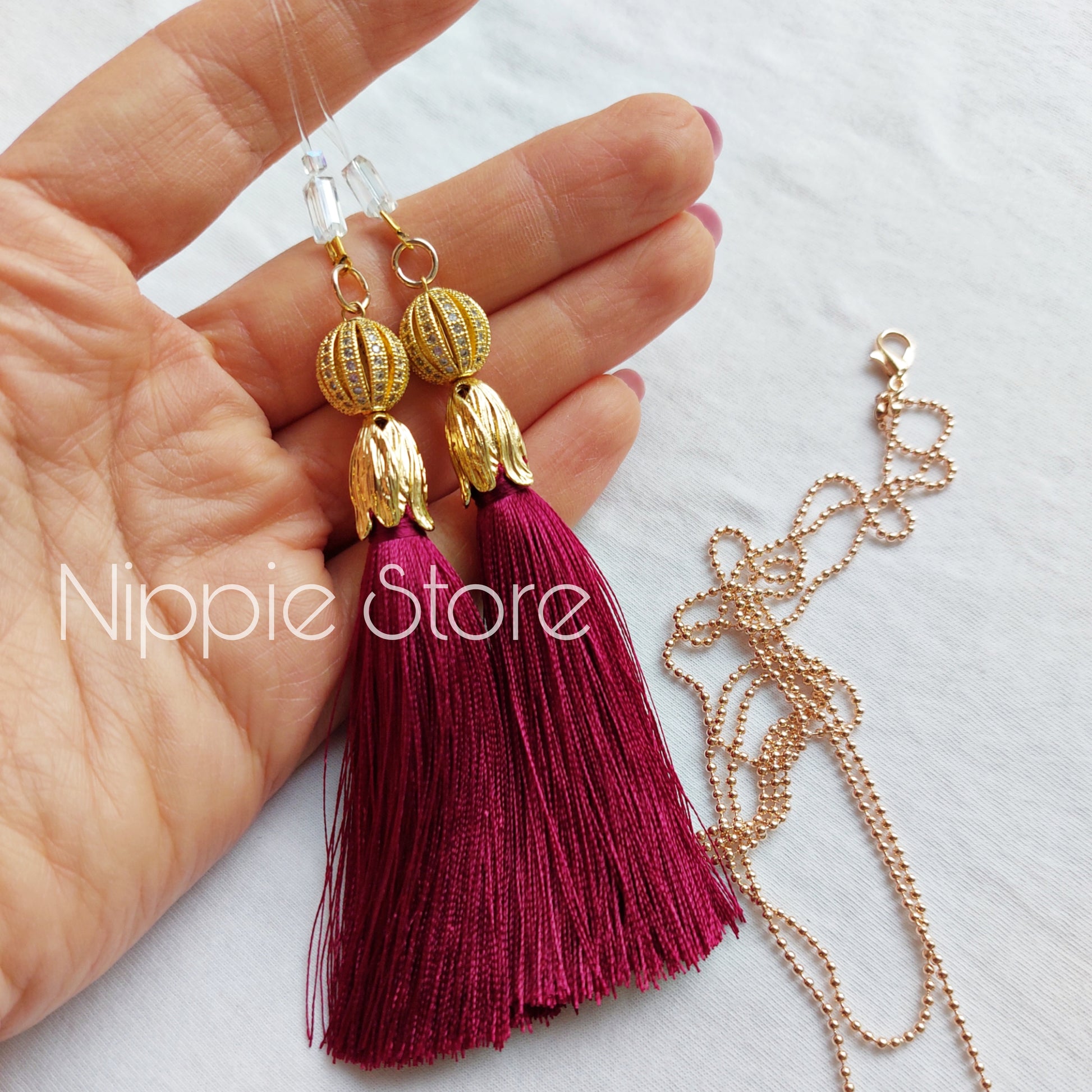 Gorgeous luxurious burgundy nipple jewelry nippie – Nippie Store